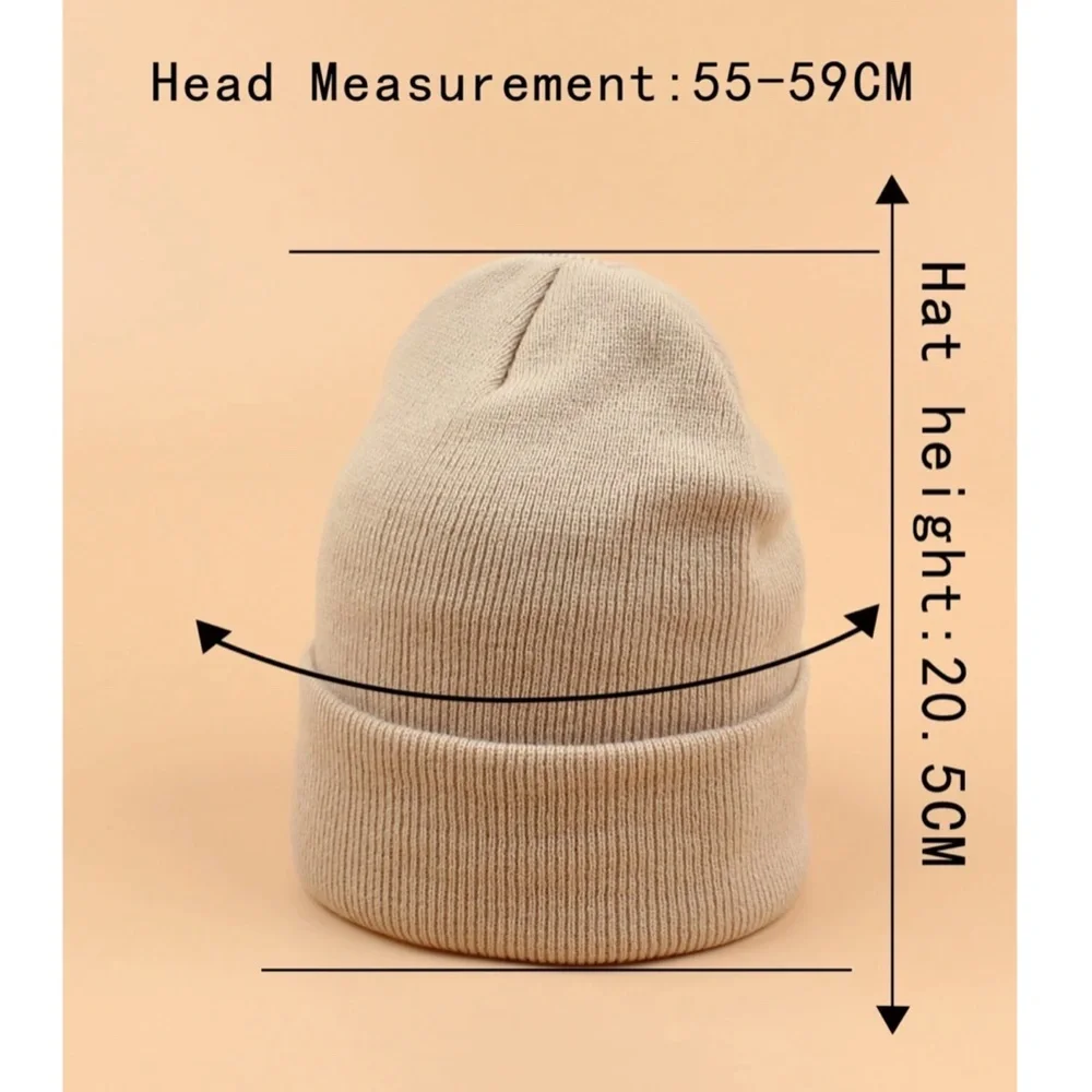 Tan / Beige Knit Beanie Hat Brooklyn Tag - Picture 3 of 6